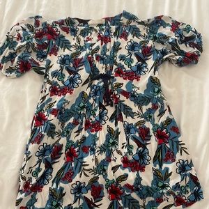 zara girls floral patterned dress